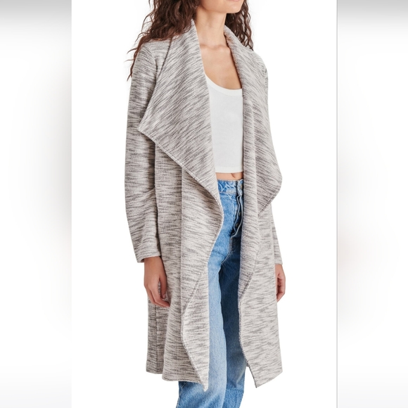 *1 Left!* NWT STEVE MADDEN | Duster Coat in Heathered Grey XS/S - Picture 5 of 12